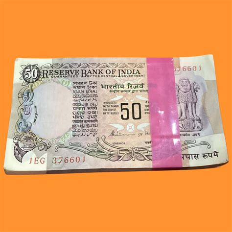 Buy Rs 50 Parliament issue serial packet 1EG 376601 S Venkatraman sign