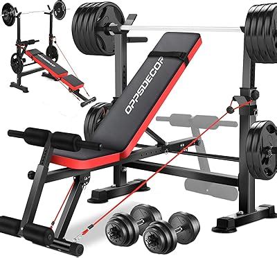 OPPSDECOR 8-in-1 Foldable Weight Bench Set with India | Ubuy