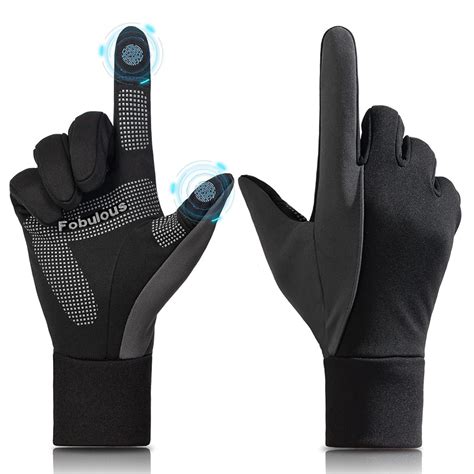 GUSTAVE® Winter Gloves for Men, Splashproof & Windproof Thermal Plush ...