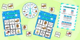 w Sound Bingo Game with Spinner (teacher made) - Twinkl