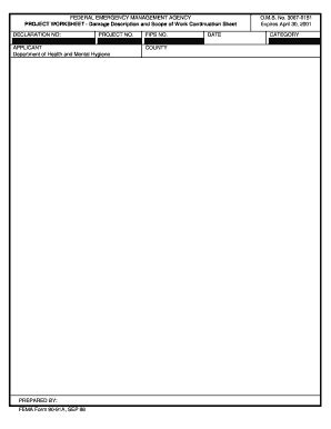 Fema Form 90 91 - Fill Online, Printable, Fillable, Blank | pdfFiller