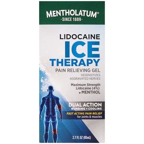 Buy Mentholatum Lidocaine Ice with Menthol Pain Relieving Gel for ...