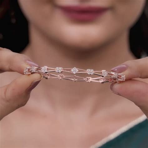 Rose Gold Draped In Floral Bangle – GIVA Jewellery