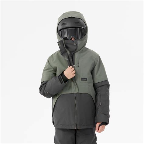 Kids' Winter Jacket - Snowboarding 500 Khaki - Khaki brown - Dreamscape ...