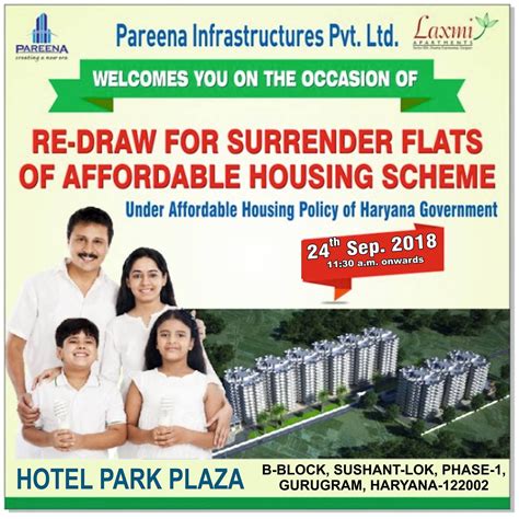 Pareena Laxmi Sector 99A Gurgaon Draw Results 24 September 2018 ...