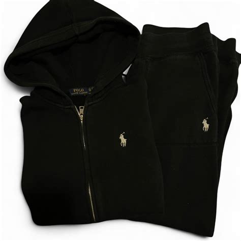 Black Polo Ralph Lauren tracksuit #tracksuit Sizes... | Depop