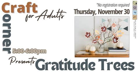 Craft Corner for Adults: Gratitude Trees, Delphi Public Library ...