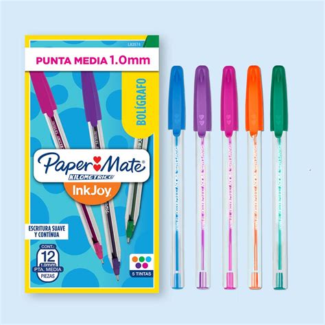 PAPER MATE INKJOY 100ST Ball Pen 12x Assorted Colours : Amazon.in ...
