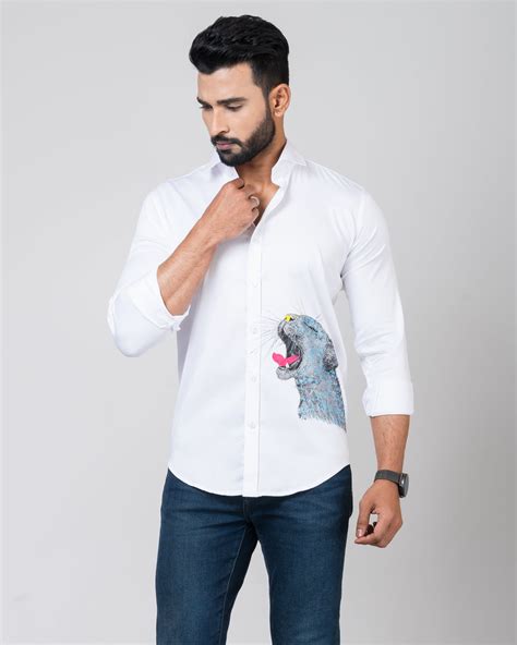 LEOPARD YOWN White Shirt – Wikkiwikki