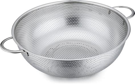 FEELING MALL Micro Perforated Stainless Steel Colander Strainer Drainer ...