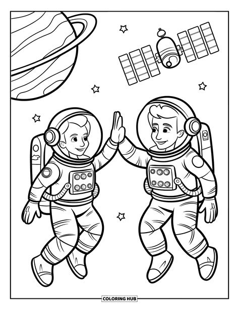 55+ Astronaut Coloring Pages for Kids & Adults (Free Printable PDFs)