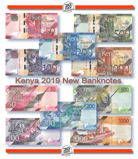 Kenya 50-100-200-500-1000 Shillings 2019 | KENPNP6119-Kenya-set-2019
