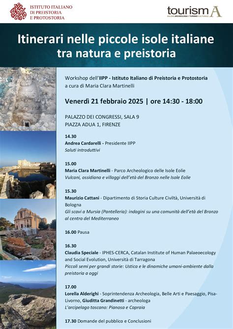 "Itinerari nelle piccole isole italiane tra natura e preistoria" - L'IIPP a tourismA 2025 ...