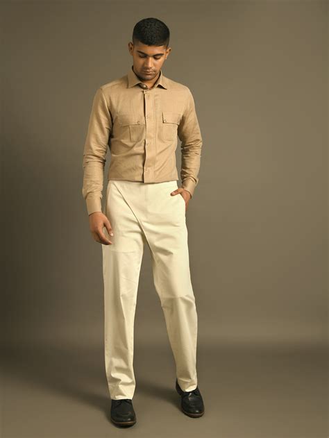 Short Flap Closure Straight Cut Pants– DHRUV VAISH