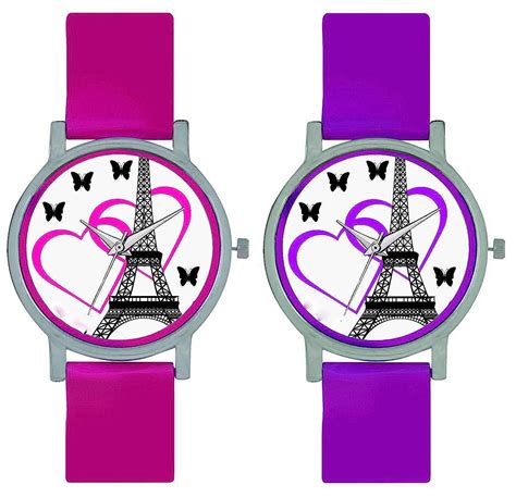 LIFETIME Fancy Design PINKPURPLE Wrist Watches with Low Price for Girls ...