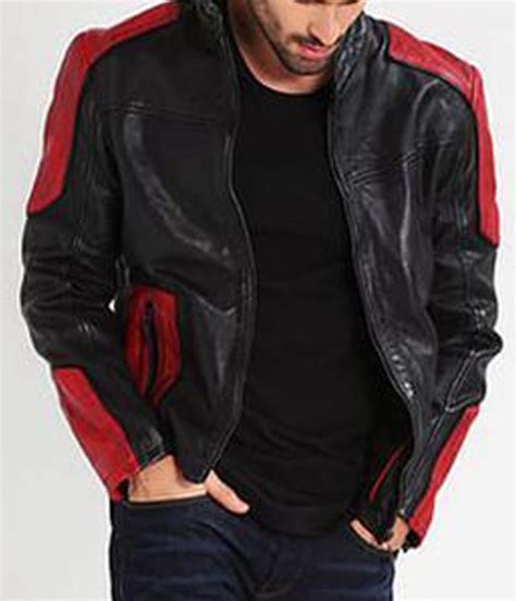 Dark Red Leather Jacket Mens
