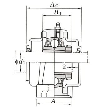 UKP213FC ピロー形ユニット UKP-FC形 FYH(日本ピローブロック) 鋳鉄カバー付き - 【通販モノタロウ】