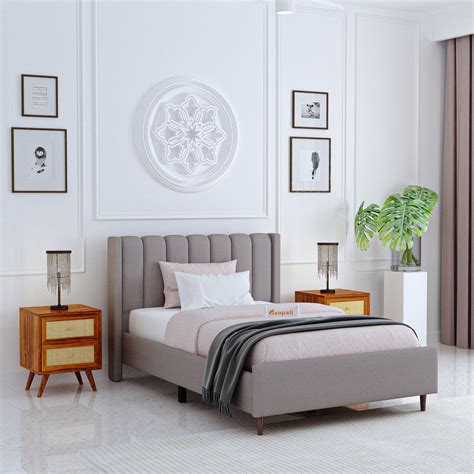 Emperor Single Size Upholstered Bed 4 Feet Without Storage-3 years War ...