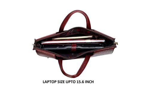 RICHSIGN LEATHER ACCESSORIES Full Grain Natural Leather Laptop ...