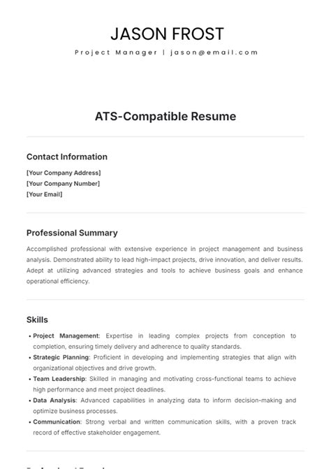 Image result for Software Engineer ATS Resume