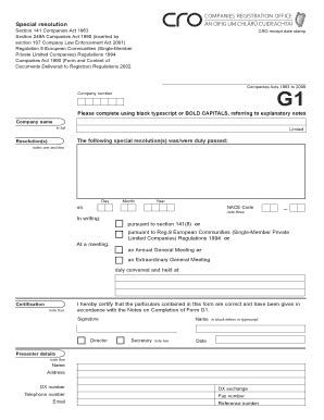 Form G1 - Parfrey Murphy & Co. - Fill and Sign Printable Template Online