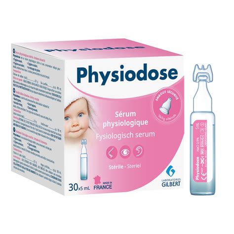 Physiodose, Serum Physiologique, Laboratoires Gilbert, 30 x 5 ml ...