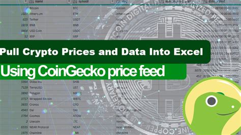 Coingecko Excel API 的图像结果