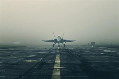 F16 fighter jet taking off from the tarmac of an airport | Premium AI ...