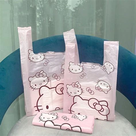 Sanrio 50 Sacolas Reutilizáveis com Design de Desenho Animado da Hello ...