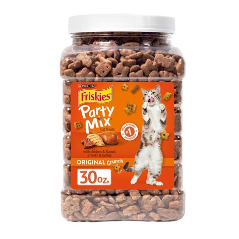 Friskies Original Crunch Cat Treats, Party Mix - 30 oz. Canister ...