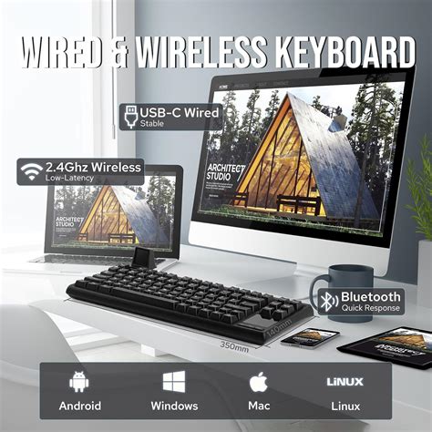 EPOMAKER RT80 Wireless Gaming Keyboard, Tri-Mode 75% India | Ubuy