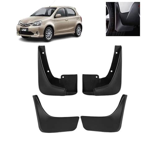Premium Quality Non Breakable Plastic Car Mud Flaps for Etios Liva (Set ...