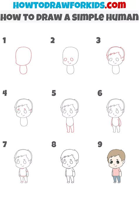 How to draw a simple human - Artofit
