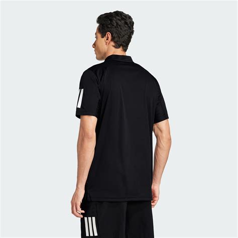 adidas Club Tennis 3-Stripes Polo Shirt - Black | Free Shipping with ...