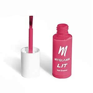 Buy MyGlamm LIT Nail Enamel-Fling (Pink)-7ml | Nail Polish | Nail Paint ...