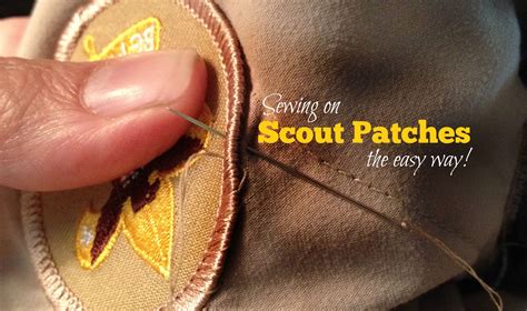 How to sew on Scout patches the easy way! - Frugal Upstate