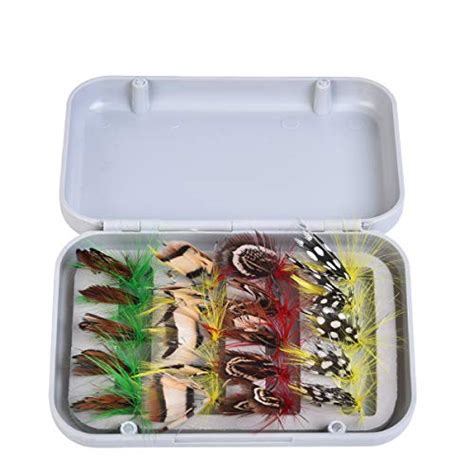 Bassdash Set di mosche per pesca a mosca con scatola per mosca, 36/64