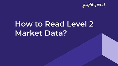 Image result for How to Read Level 2 Data