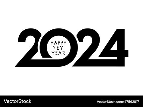 2024 logo text design Royalty Free Vector Image