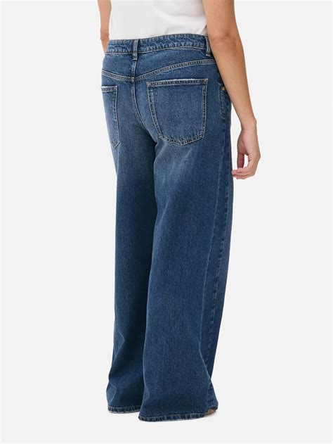Women's Indigo Mid Rise Baggy Jeans | Primark