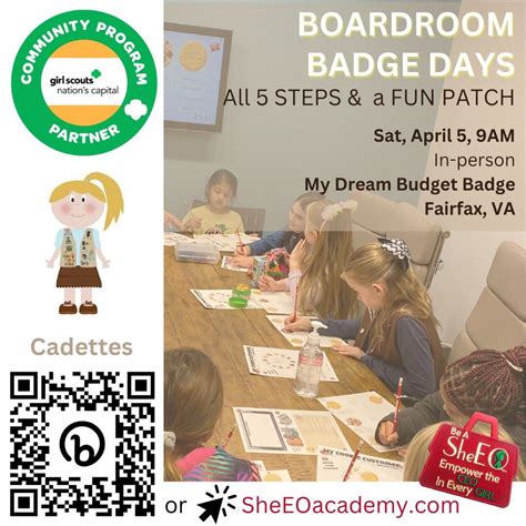 Boardroom Badge Day: My Dream Budget (Cadettes), 10300 Eaton Pl ...