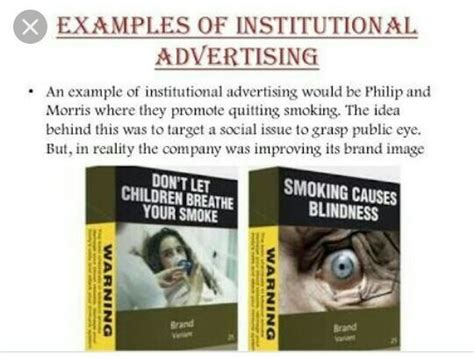 What are various example of institutional advertisement - Brainly.in