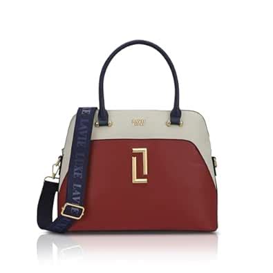 Buy Lavie Luxe Women's Valle 25 Dome Medium Solid Colourblock Satchel ...