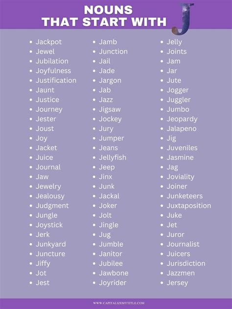 Funny J Nouns at Steve Mercado blog