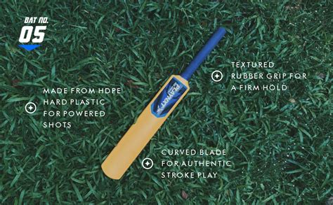 PLAYNXT - PRO Plastic Cricket Bat No. 5 for Kids, Cricket Bat for Turf ...
