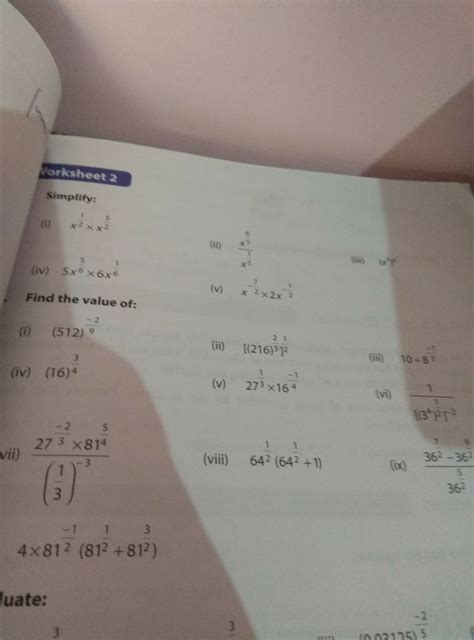 27 ka power minus 2 by 3 into 81 power 5 by 4 divided by 1 by 3 ki ...