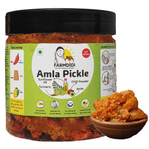 FarmDidi Amla Pickle/Awla Pickle 350g | Indian Gooseberry Pickle with ...