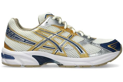 ASICS Gel-1130 Cream Pure Silver Gold Blue 男装 - 1203A787-100 - CN