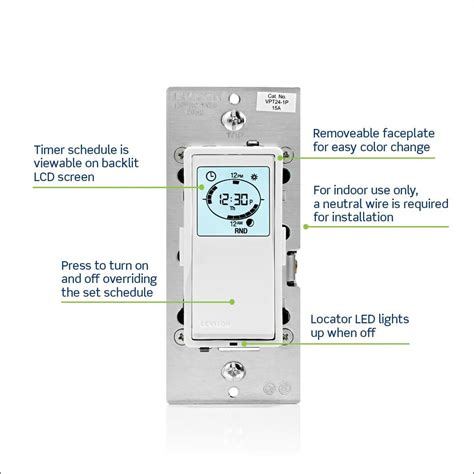 Leviton VPT24-1PZ Vizia Programmable Timer with India | Ubuy