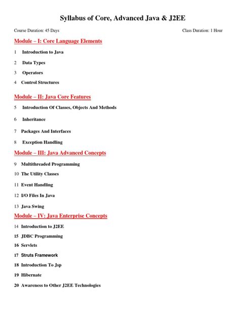 Java Syllabus 的图像结果